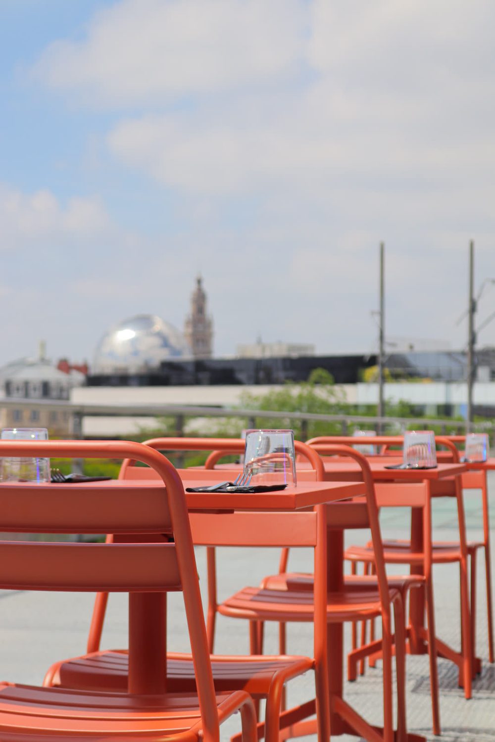 La terrasse d'ESCAPAD avec vue sur les toits de Lille